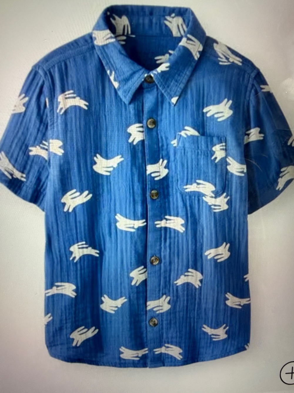 Hanna Andersson Easter Bunny Muslin Button Up Shirt, 10
